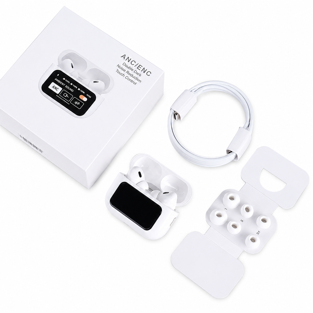 A9 PRO DISPLAYED EARBUDS (premium quality and high sound)+ANC/ENC