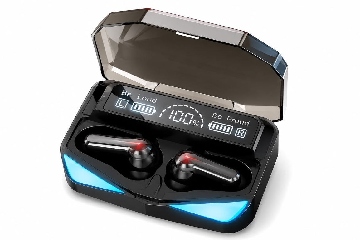 M28 TWS Wireless Bluetooth Earbuds – Deep Bass, LED Display & Noise Reduction